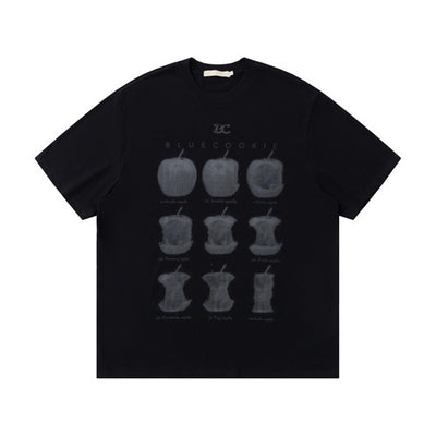 Camiseta Unisex Estampado Mosaico Retro Manzana