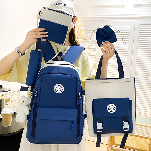 Mochila Escolar de 5 Piezas para Estudiantes