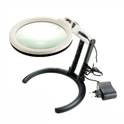 Lupa de Escritorio Plegable con 10 Luces LED y Fuente Externa - Image 6