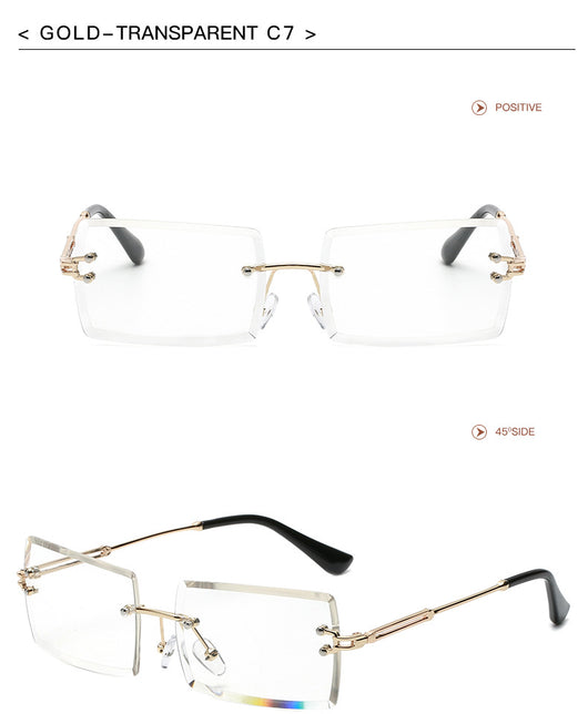 Gafas de Sol Rimless Europeas - Diseño Moderno y Minimalista - Image 9