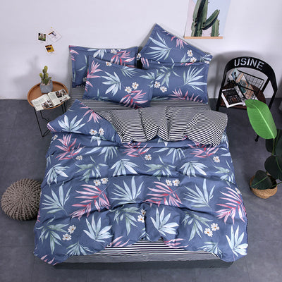 Juego de Sábanas de Algodón Aloe Vera - 4 Piezas para Dormitorio Estudiante Verano - Image 11