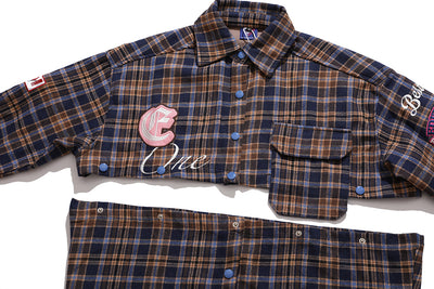 Camisa Abrigo Cuadros de Manga Larga - Image 12