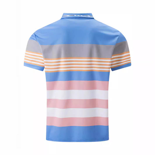 Camisa Casual Hombre Bloques de Color Estampado Digital Manga Corta - Image 3