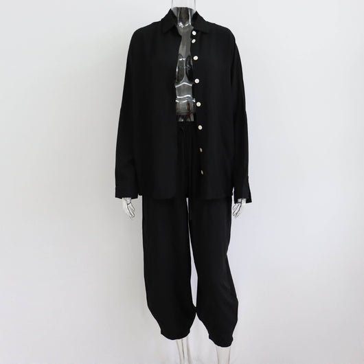 Conjunto Casual Polo Manga Larga y Pantalón Harem - Estilo Europeo Moderno - Image 2