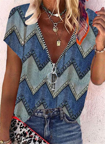 Playera Suelta con Cierre y Estampado para Mujer - Image 8