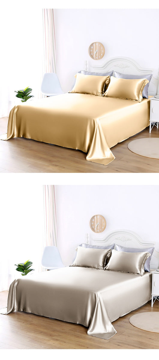 Sábanas de Seda 100% Pura - Diseño Minimalista Moderno para Verano - Image 17