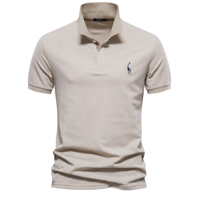 Polo Clásico para Hombre con Bordado de Venado - Diseño Básico Manga Corta - Image 3
