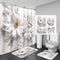 Cortina de Baño Impermeable con Diseño Floral Elegante