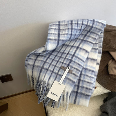 Bufanda de Cuadros Vintage para Otoño Invierno - Estilo Clásico para Mujer - Image 16