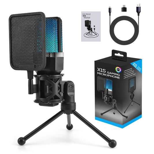 Soporte de Micrófono RGB con Reductor de Ruido y Iluminación LED - Image 2