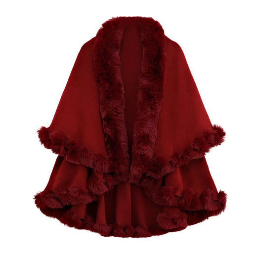 Capa y Chal de Doble Capa con Cuello de Conejo para Otoño e Invierno - Image 24