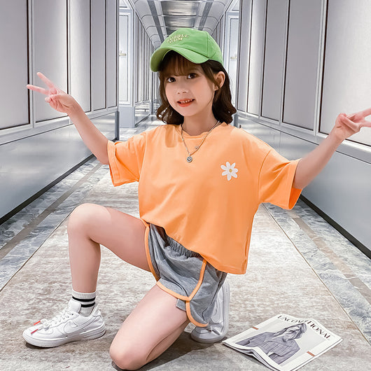 Conjunto Deportivo Niña Crisantemo Espalda - Estilo Coreano Moderno - Image 9