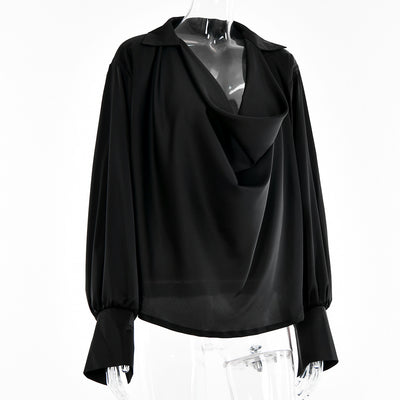 Blusa Suelta para Mujer con Escote Asimétrico Elegante - Image 7