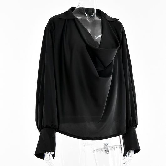 Blusa Suelta para Mujer con Escote Asimétrico Elegante - Image 7