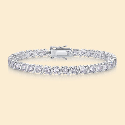 Pulsera de Plata 925 con Cierre Signo Zodiacal y Incrustaciones de Lujo