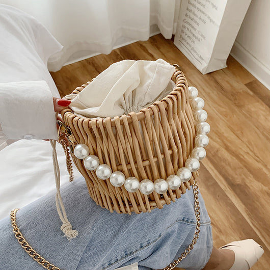 Bolso Bandolera Estilo Occidental con Cadena de Perlas - Diseño Versátil - Image 9