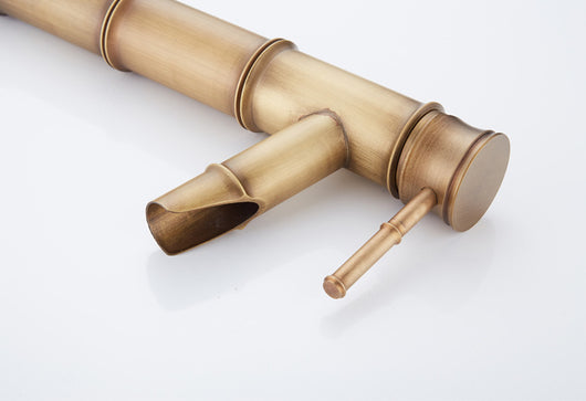 Grifo Retro de Bambú para Lavabo con Agua Fría y Caliente - Image 12