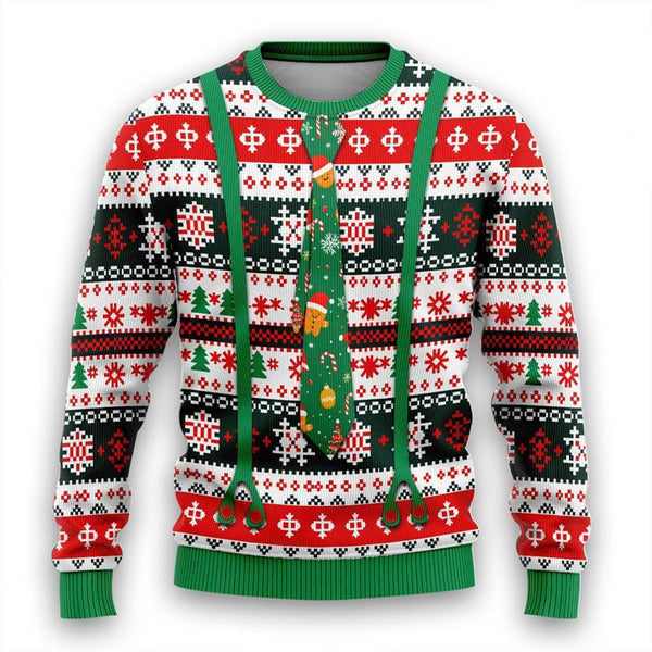 Suéter Navideño 3D para Hombre con Estampado Festivo