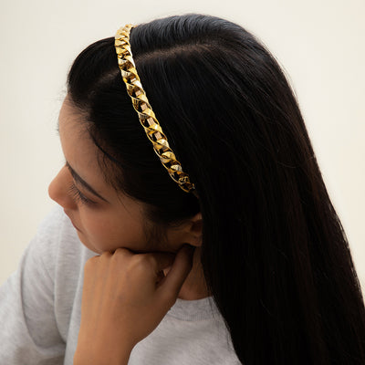 Diadema Twist Chain con Diseño Minimalista para Lavar - Image 3