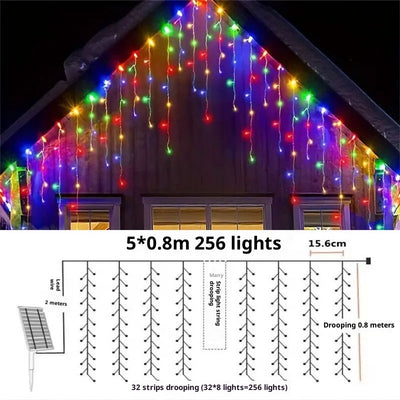 Luces Cortina LED Efecto Cascada - Iluminación Decorativa Impermeable - Image 14