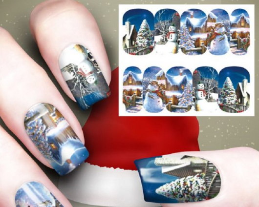 Stickers de Decoración Navideña para Uñas con Efecto Acuarela - Image 16