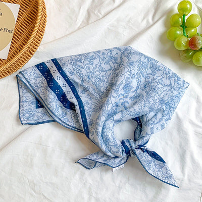 Pañuelo Bolsa de Playa Estilo Coreano en Seda Artificial a Rayas - Image 45
