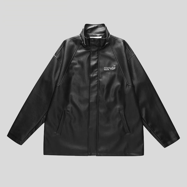 Chaqueta Casual Unisex de Cuero PU - Estilo Trendy Versátil