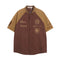 Camisa de Béisbol con Cuello Deportivo de Manga Corta para Hombre