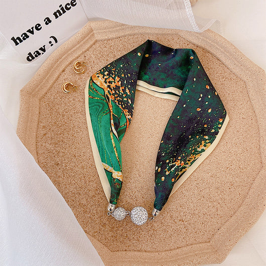 Pañuelo de Seda con Cierre Magnético - Protección y Elegancia para el Cuello - Image 31