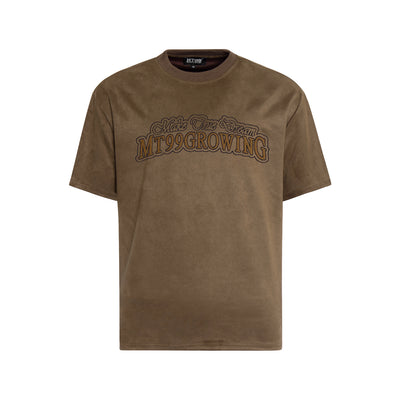 Camiseta Manga Corta con Bordado Retro Alfabético para Hombre - Image 4