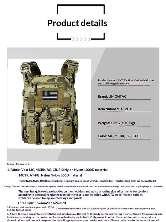 Chaleco Táctico Multifuncional LAVC con Sistema de Liberación Rápida - Image 26