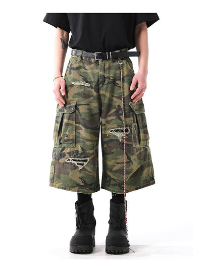 Pantalones Cargo Camuflaje Retro Cortos - Image 8
