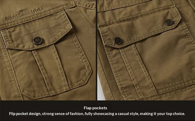 Chaqueta Casual Hombre Cuello Mao Bolsillos Múltiples - Image 18