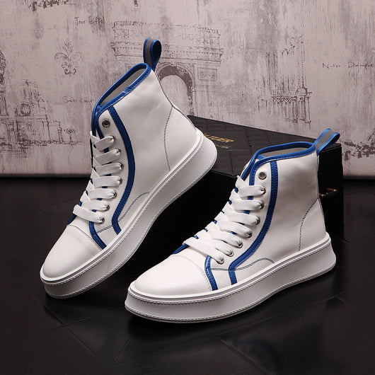 Zapatillas Altas Blancas para Hombre - Estilo Urban Ins - Image 7