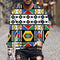 Suéter Pullover con Estampado Geométrico 3D en Colores Digitales