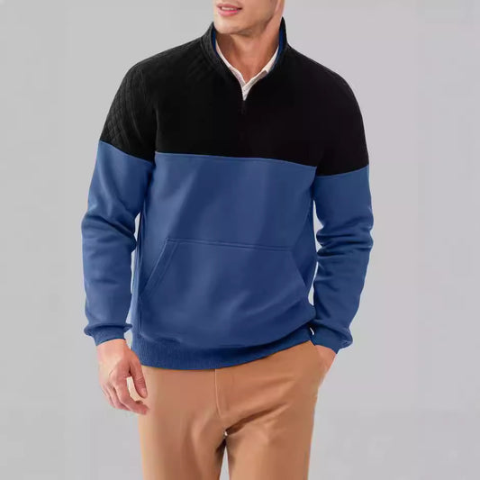 Sudadera con Capucha Color Block Casual para Hombre
