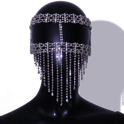 Máscara de Mascarada con Cadena de Garra y Rhinestones para Halloween - Image 6