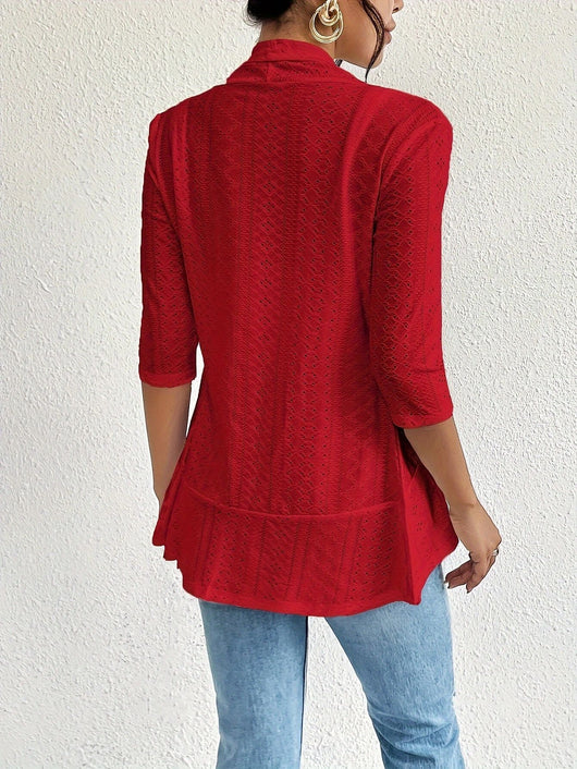 Cardigan Hueco Elegante para Mujer - Diseño Moderno Cruzado - Image 12