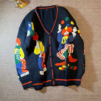 Cardigan Retro Cuento de Hadas - Estilo Clown Vintage Americano - Image 12
