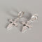 Cross Diamond Baroque Estilo Earrings Plateado