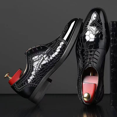 Zapatos Oxford Brogue de Cuero para Hombre - Punta Cuadrada Estilo Japonés - Image 18