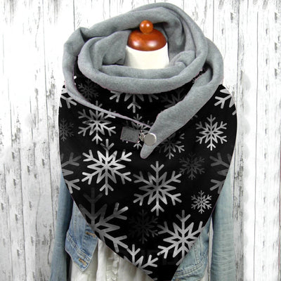 Bufanda Invierno Mujer con Estampado Artístico y Botones - Image 3