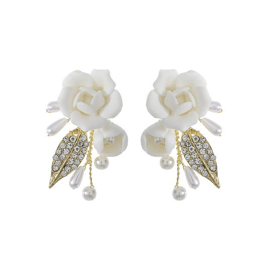 Aretes de Cerámica con Flores Blancas - Image 8