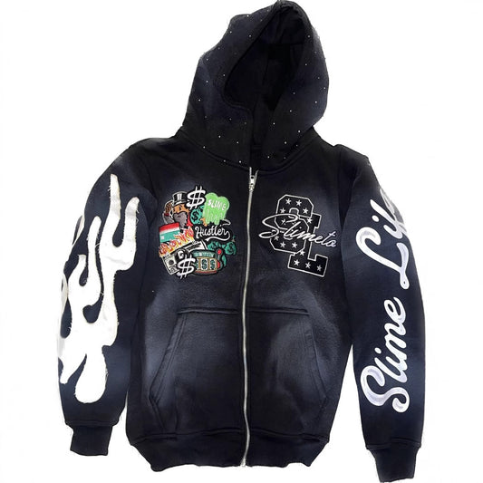 Sudadera con Capucha y Estampado Bordado para Hombre - Image 2