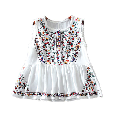 Blusa Retro Holgada con Bordado Floral - Image 7
