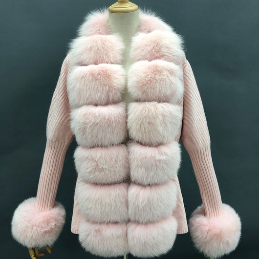 Cardigan Tejido para Mujer con Cuello de Zorro Desmontable - Otoño e Invierno - Image 3