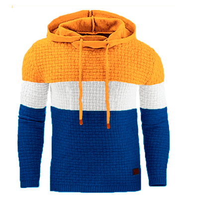 Sudadera con Capucha Jacquard para Hombre - Abrigo Cálido en Tonos Tierra - Image 4