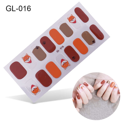 Pegatinas de Uñas con Efecto Láser y Película de Aceite Colorida - Image 18