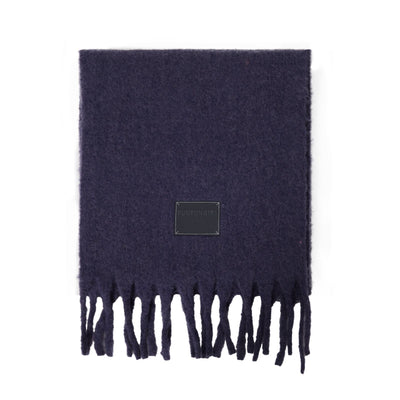 Bufanda de Lana Gruesa con Flecos Lisos para Mujer - Abrigo Cálido para el Cuello - Image 7