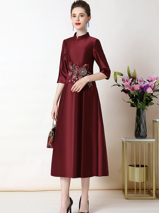 Vestido Cheongsam Elegante para Banquetes y Bodas - Image 3